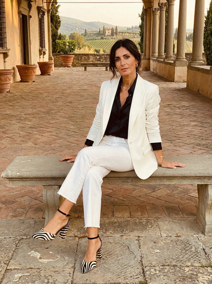 Zebra Trend – zapato de salón con pulsera ajustable