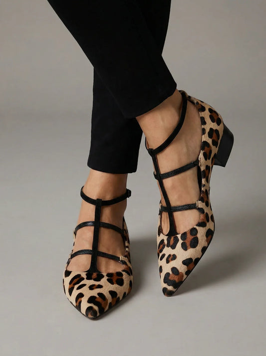 Bailarina Gioia – zapato plano animal print antiestrés